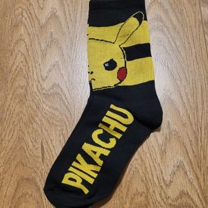 Pikachu sock black and yellow